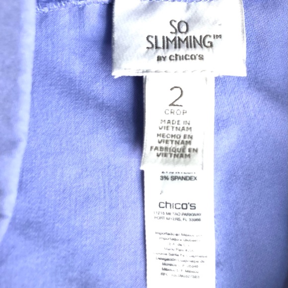 So Slimming By Chico’s Cropped Pants Sz 2 - Picture 5 of 16